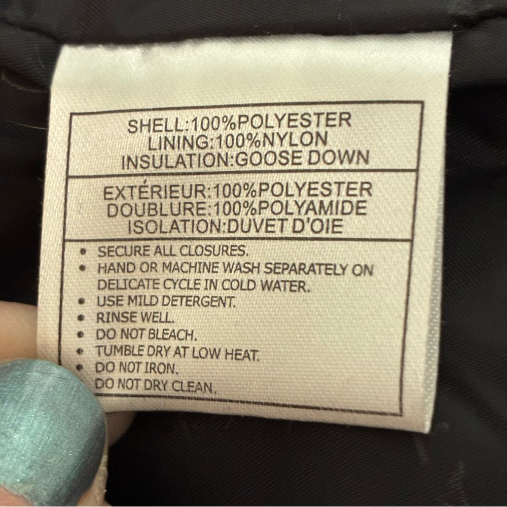 Ariat Black Tag Goose Down Puffer Coat Women’s Size Large - Picture 4 of 7